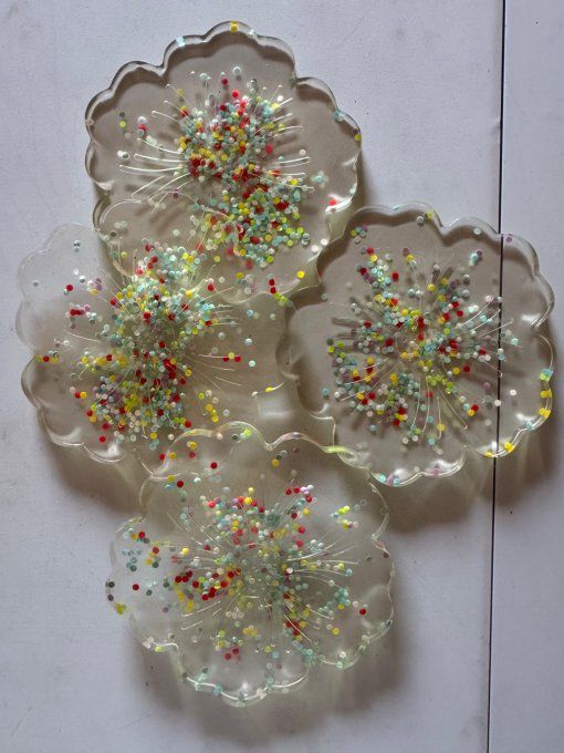 Dessous de verres fleurs