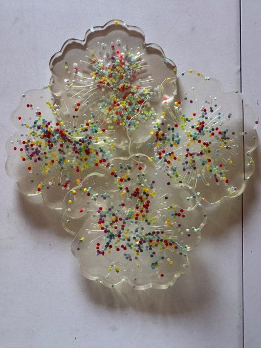 Dessous de verres fleurs