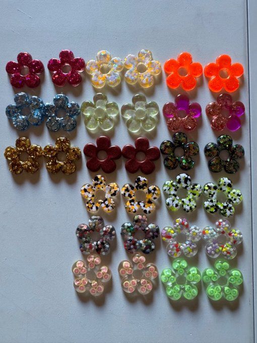 Flora paillettes et incrustations